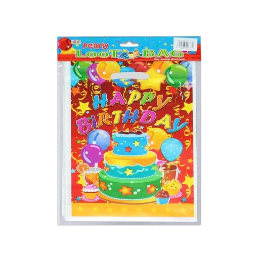 20x Colourful Party Theme Party Loot Bags 25cm Great for Lollies & Gifts for Kids