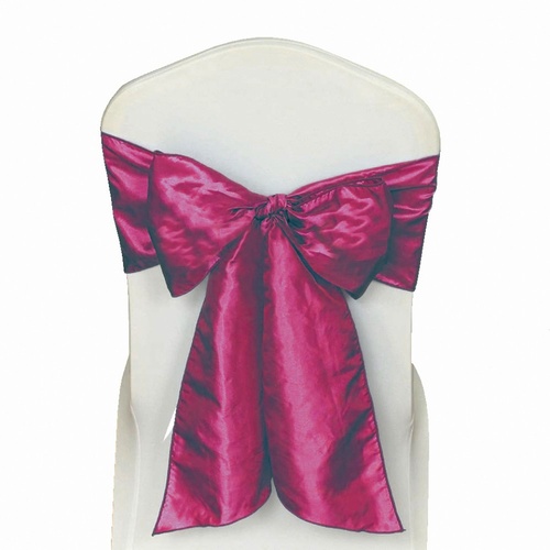 10 x Pink Satin Wedding Chair Sash 280x16cm Tie Bow Ties