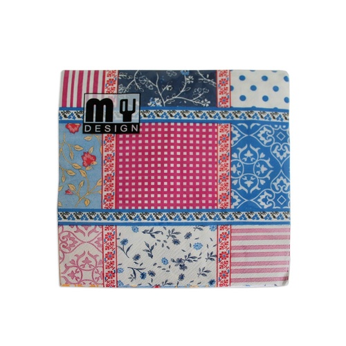 20 Pack Vintage Prints Design 2 ply Premium Party Napkins 33x33cm Serviettes Disposable