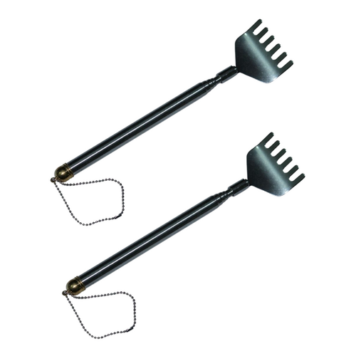 Extendable Back Scratcher Set Telescopic 2 Pieces Stainless Steel Pair