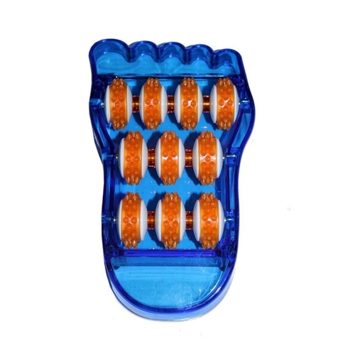 22cm Foot Sole Massager Blue with 10 Massage Reflexology Wheels
