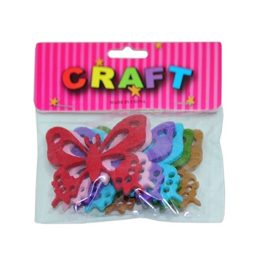 6 Pack EVA Felt Butterflies Embellishments DIY Craft Card Making Scrapbooking
