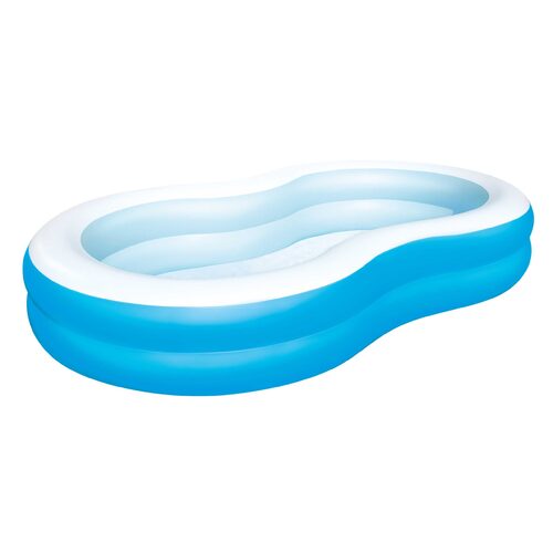 Giant Lagoon Inflatable Pool 262x157x46cm Blue Summer Kids Family Fun PVC