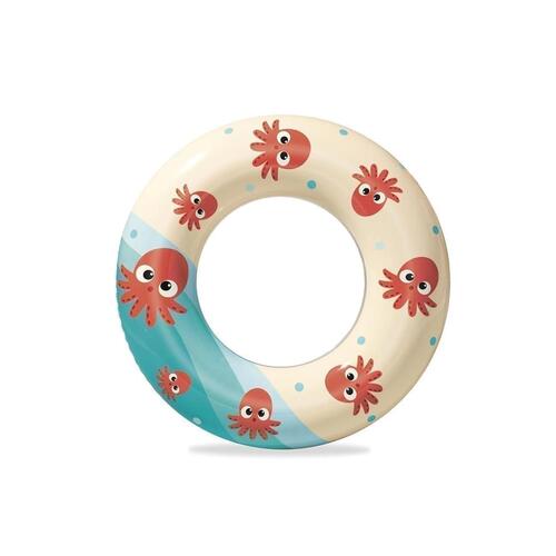 Inflatable Swim Ring 1pce Octopus Themed 61cm/24" Diameter Kids Pool Toy