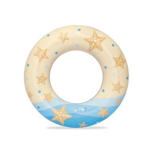 Inflatable Swim Ring 1pce Starfish Themed 61cm/24" Diameter Kids Pool Toy