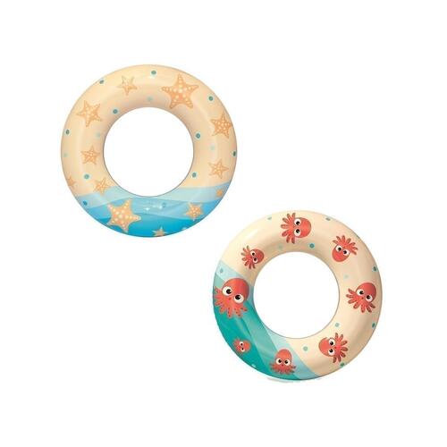Inflatable Swim Rings Set 2 Pieces Ocean Themed 60cm/24" Diameter Pool Toy