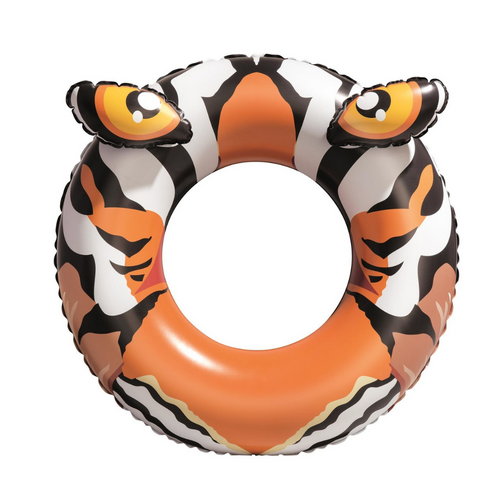 Inflatable Swim Ring Set Tiger Design 1pce 91cm/36" Diameter Pool Toy