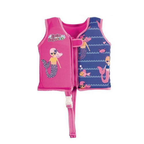 LAST ONE Kids Pink Swimming Life Jacket Small/Medium 11-18kg Mermaid Design Safety Vest