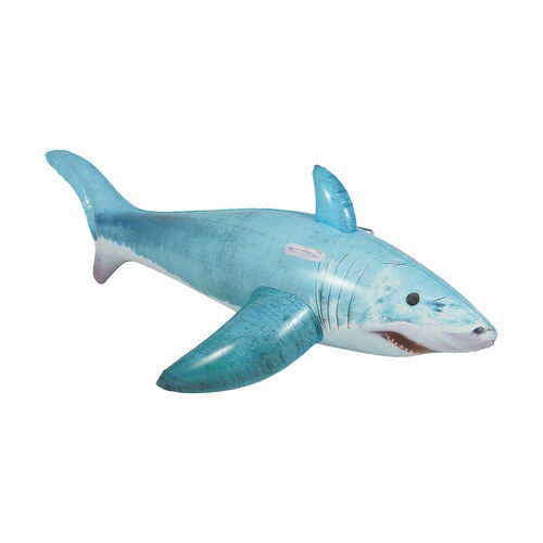 1pce Realistic Ride On Shark 183x102cm Inflatable Pool Toy Summer Kids Fun PVC