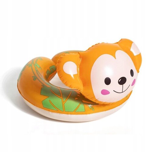 Inflatable Swim Ring 1pce Monkey Shaped 57cm Diameter Kids Pool Toy
