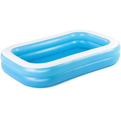 Giant Rectangular Inflatable Pool 262x175x51cm Blue Summer Kids Family Fun PVC 
