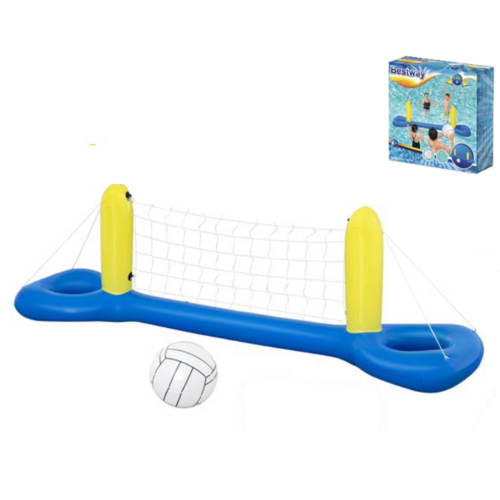 3pce Volleyball Pool Game Set 244 x 64cm Inflatable Summer Kids Family Fun PVC