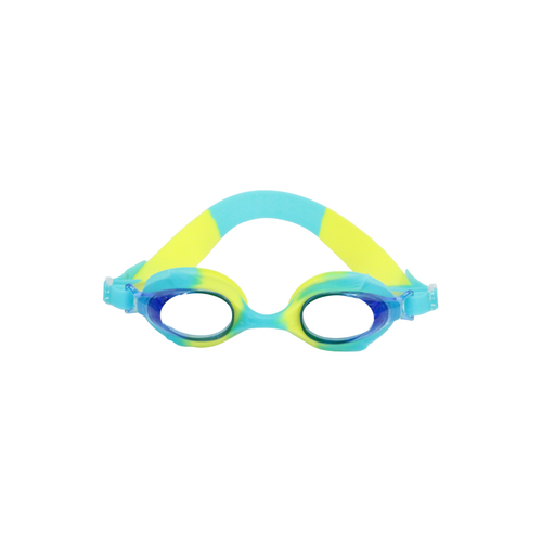 Zoto Kids Swimming Goggles Yellow Blue Silicone UV Shield & Anti Fog 1pce