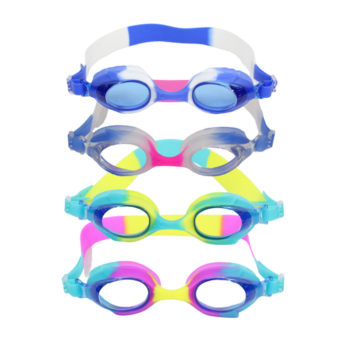 Set of 4 Zoto Kids Swimming Goggles Silicone UV Shield & Anti Fog