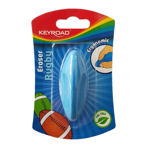 Blue 1pce 6.5cm Keyroad Eraser Ergonomic Shape Rubber School Drawing Essential