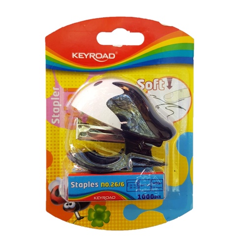 Black Keyroad Mini Stapler w/1000p Refill Designs Kids Office School