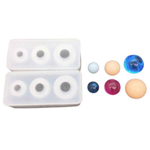 1pce Round Sphere Marble Balls Silicone 3 Sizes Mold For Epoxy Resin DIY Craft