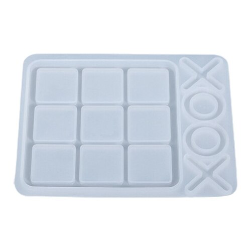 1pce Tic Tac Toe / Noughts & Crosses Game Silicone Mold For Epoxy Resin DIY Set