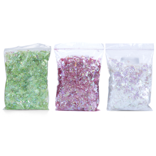 Glitter Flakes Table Scatter Red, Green & White Metallic Colours Christmas Theme