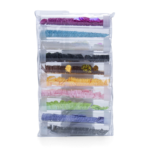 10pce Hearts Bright Glitter Sequins Mix Ins Tubes For Epoxy Resin Iridescent Art