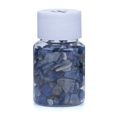 46g Lapis Lazuli Gemstone Crystal Chips In Tub Polished Natural Mini Size 