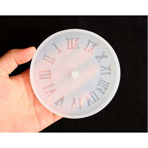 Roman Numeral Clock Face Silicone Mold For Epoxy Resin DIY Ornament Decor Wall
