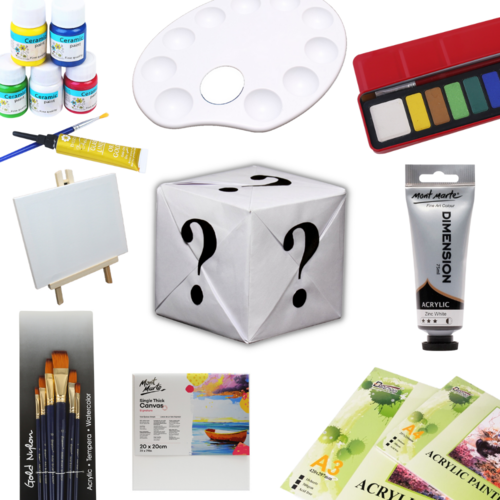 Mystery Gift Box Surprise (2) Artist Paint Project Intro Bundle Set