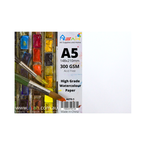 A5 Watercolour Paper Pack 300gsm 20 Sheets Acid Free 14.8x21cm