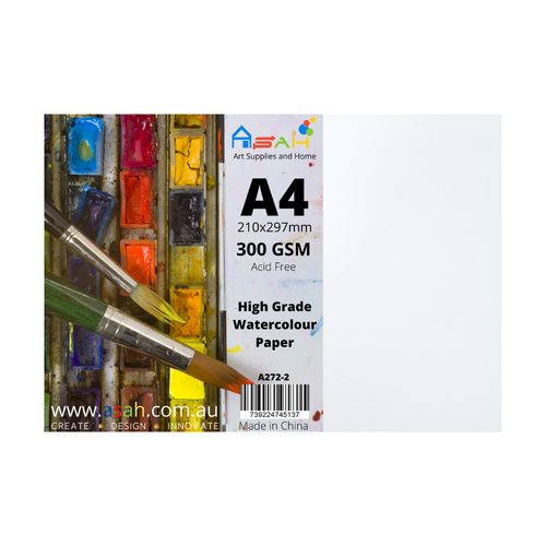 A4 Watercolour Paper Pack 300gsm 20 Sheets Acid Free 21x29.7cm