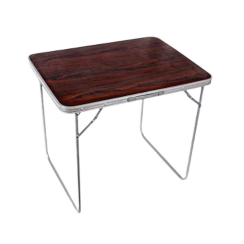 Trestle Table Burgundy 80x60cm Lightweight & Portable for Picnics & Camping
