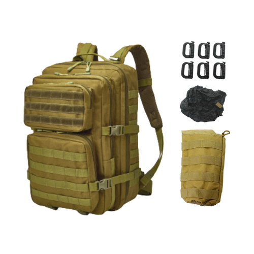 Backpack Olive Khaki Military Tactical Rucksack for Hiking & Camping Storage