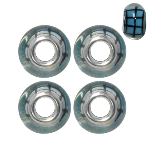 Blue Tiles 4pce Beads Set For Bracelets & Necklaces Jewellery Making 