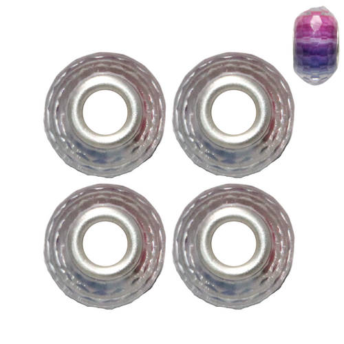 Multicolour Tie dye 4pce Beads Set For Bracelets & Necklaces Jewellery Making 