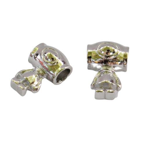 Silver Alien 1pce Charm Bead for Bracelets & Necklaces Jewellery Making