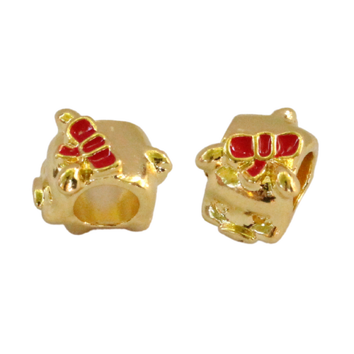 Gold Piglet 1pce Charm Bead for Bracelets & Necklaces Jewellery Making 