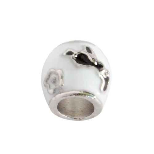 White Penguin 1pce Bead for Bracelets & Necklaces Jewellery Making 