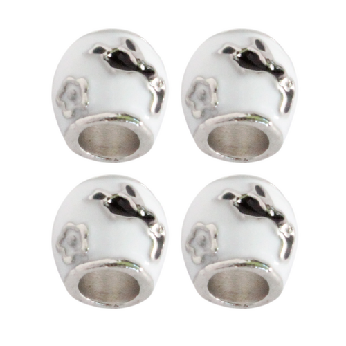 White Penguin 4pce Set Beads for Bracelets & Necklaces Jewellery Making 