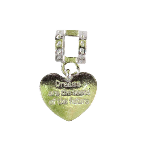 Silver Heart 1pce Charm Bead for Bracelets & Necklaces Jewellery Making