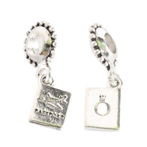 Silver Passport 1pce Charm for Bracelets & Necklaces Jewellery Making 