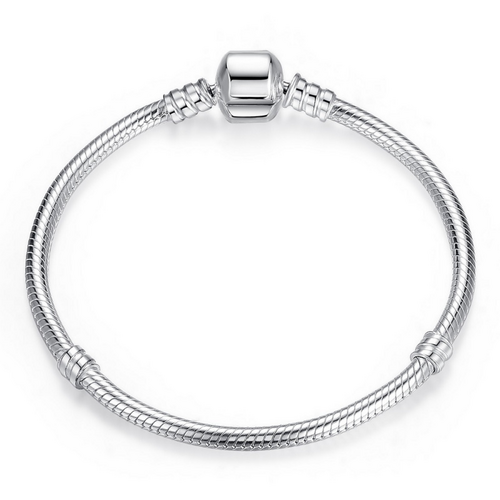 Clasp Pendant 19cm Snake Chain Bracelet Silver Jewellery Accessory 1 Piece