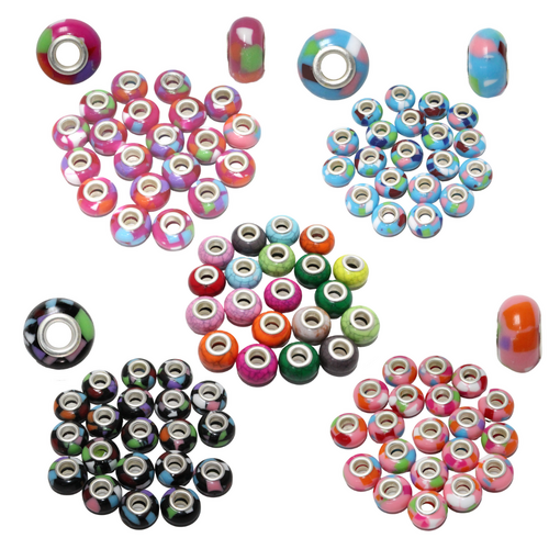 Mixed Funky Retro Beads Set 100pce for Bracelets Necklaces Jewellery Making Bundle
