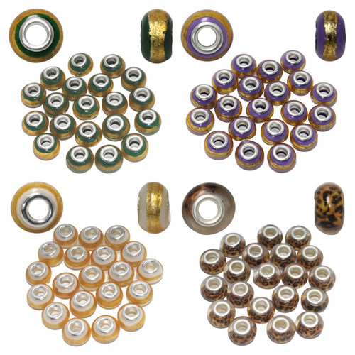 Mixed Golden Colour Beads Set 80pce for Bracelets Necklaces Jewellery Making Bundle