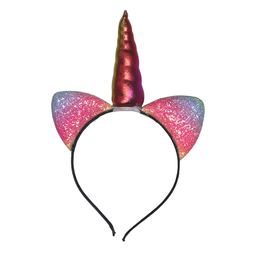 Shiny Bright Multi Cat Ears Headband, Dress Up Costume Accessory Kids Plastic