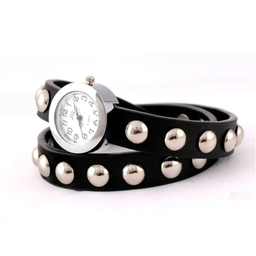 Studded Wrap-Around Leather Strap Watch JQ Brand
