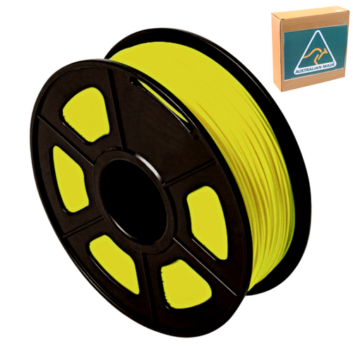 1kg PLA 3D Printer Filament 1.75mm Matte Yellow Australian Made & Eco Friendly