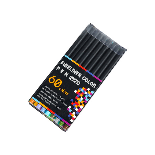 60pce 0.4mm Fineliner Pens Fine Tip Excellent Quality Sketching and Drawing