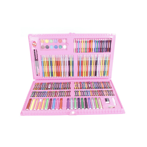 Superior 188pce Kids Art and Craft Mixed Media Kit in Case Crayons, Markers, Watercolour & More!