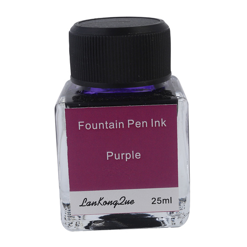 Quality Purple 25ml Calligraphy / Fountain Pen Ink in Glass Bottle