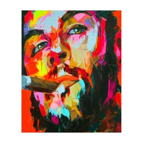 Man with Cigar - Paint by Numbers Canvas Art Work DIY 40cm x 50cm