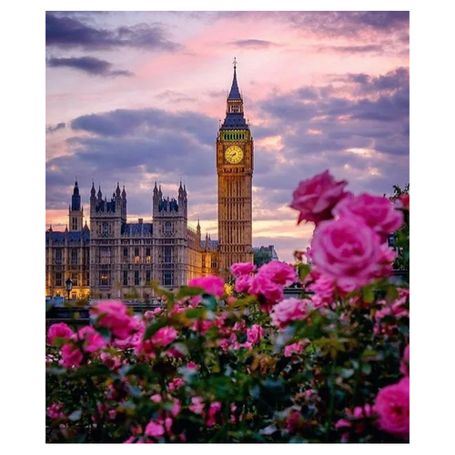 Big Ben London - Paint by Numbers Canvas Art Work DIY 40cm x 50cm